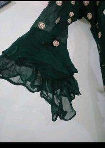 new padded Green Kurta Set