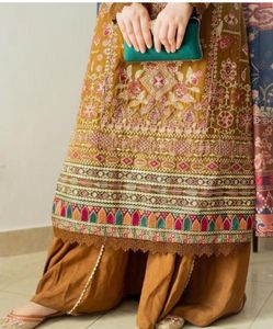 Mastard Heavy Embroidery Suit Set