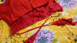 Pure Hakoba Blouse (red)