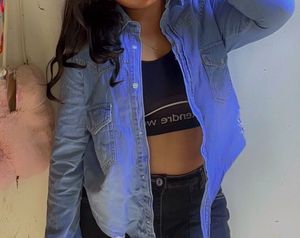 Light Blue Ripped Denim Jacket🐋🦋