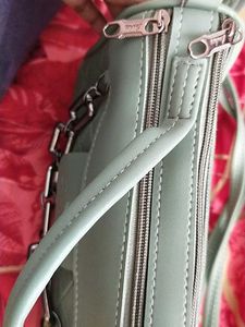 Light Green Quilted Chain Bag