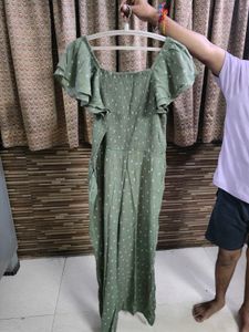 Green Polka Dot Jumpsuit Women