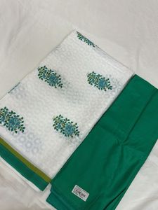 Chikankari Top+Glaze Cotton Bottom