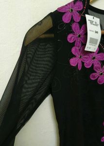 Trendy New Black And Purple Top For Women