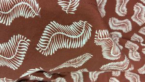 Brick red ZARA Printed Trousers