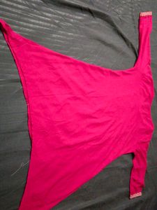 Pink Asymmetric Kurti