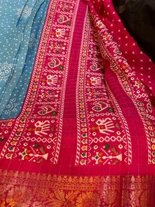 Blue Saree With Blouse Piece