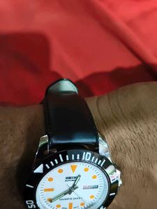 Classic Silver &amp; Black Men&#39;s Watch Dial Case Chang