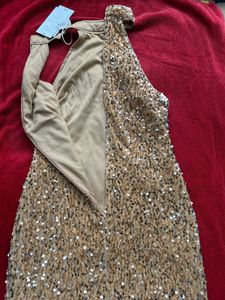 Savana Sparkly Gold Mini Dress