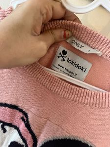 Cute Graphic Print Sweater