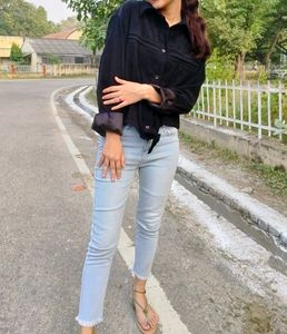 Velvet Black Knot Shirt 🖤✨