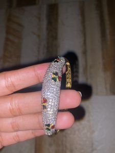 Bracelet And Two Heavy Bangles Women