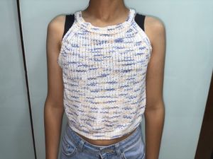 Cropped Knit Tank Top