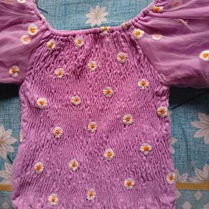 Floral Puff Sleeve Top