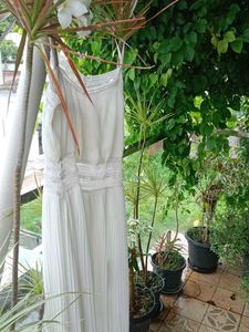 Ivory Pleated Maxi Dress