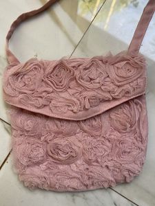 Pink Floral Crossbody Bag