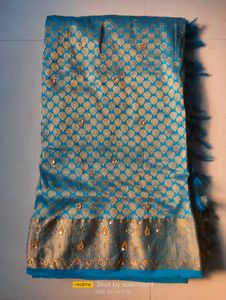 Krishna Blue Colour Pattu Saree And Blouse