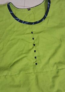 xxl size Stylish Green Printed Dress