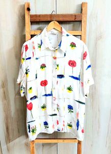 Offwhite Multicolour Print Shirt Size-42-44