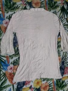 Blouse with Lace Trim Detail