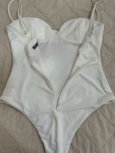 Zara White layered bodysuit