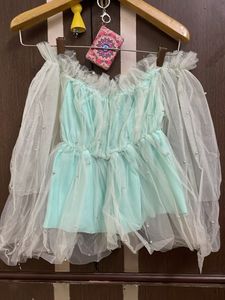 Ruffle Net Party Top