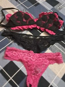 Three Premium Imported  Bratel Top N Panty