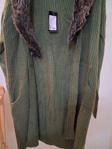 Olive Green Cardigan