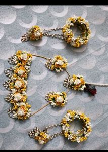 Floral Haldi Jewellery Set