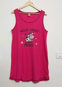 Pink "Wild About Moo!" Nightgown