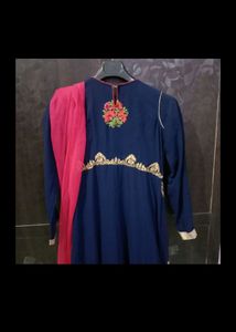 Heavy Gown Blue And Pink