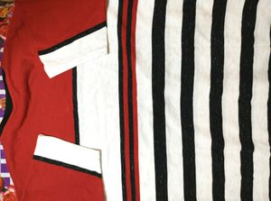 Nine Stitches T-shirt Red / White Colour
