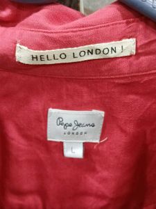 Red Button-Down Shirt
