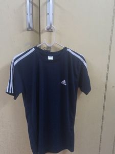 Adidas Dupe Blue Jersey Tee - S/M