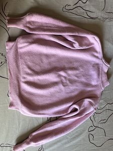 Women Pink Tuttle Neck Sweater