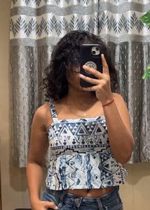 Patterned Crop Top