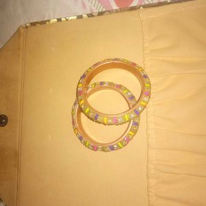 Colorful Beaded Bangles (Set of 2)