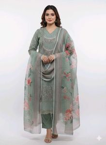 GREEN PAKISTANI CUTWORK SUIT