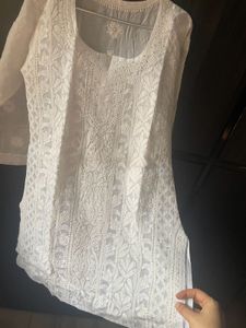 Never Used Lucknowi Kurti With Applique