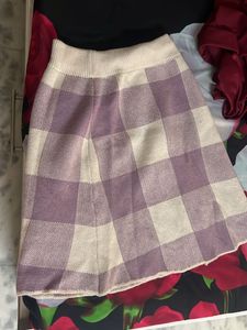 Mid Length Woolen Skirt