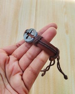 Cross Leather Bracelet