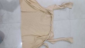 New Yellow Wrap Top