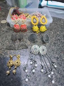 6 pair of earrings