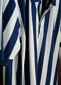 👕Navy Blue &amp; White Striped Polo T-Shirt for Men👕