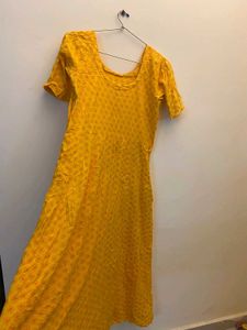 Yellow Flare Full-length Kurti
