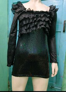 Sequin Ruffle Party Dress