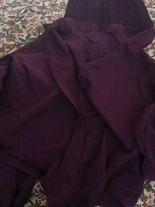 Wine Red Jumpsuit &amp; Top Set