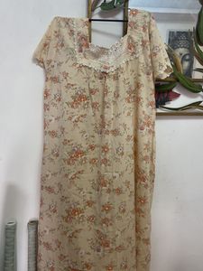 Vintage Floral Print Nightgown