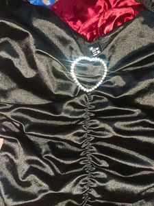Black Heart Buckle Dress