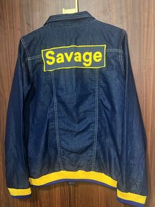 Denim Navy Blue Jacket with Yellow Trim